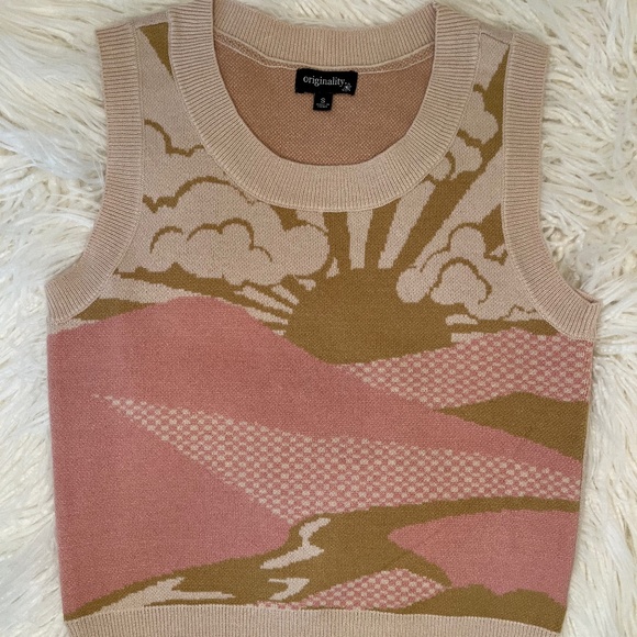Originality Sweaters - Originality "Knit Sweater Vest in Sunset"